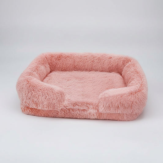 Orthopedic Dog Bed for Large Dogs – Thick Egg Crate Foam with Washable Cover Pink
