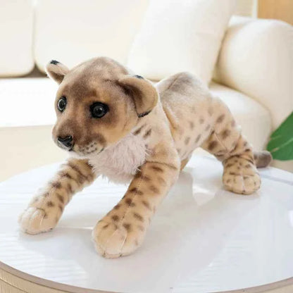 39cm-49cm Realistic Wild Animal Series Plush Toys Cute Fluffy Stuffed Tiger Lion Leopard Doll Cushion Funny Birthday Gift