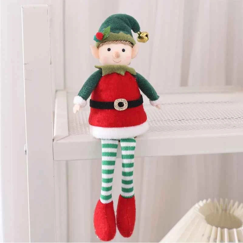 Cute Christmas Elves Stuffed Plush Dolls - Xmas Tree Hanging Ornament & Party Decor