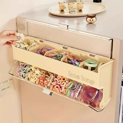 A double-layer cute hair accessory storage box girl hair
