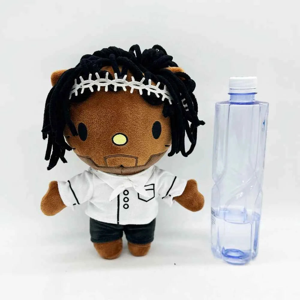 Hello Kitty Kendrick Lamar Plush Doll (9.84 inches) - Curly Hair Figure Stuffed Toy