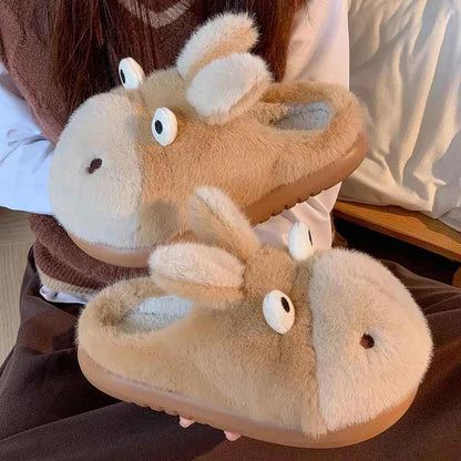 Cartoon cotton slippers women in autumn winter waterproof s