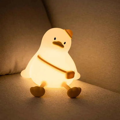Kawaii Animal Silicone Night Light - Rechargable Fox/Duck/Frog Touch Sensor Lamp