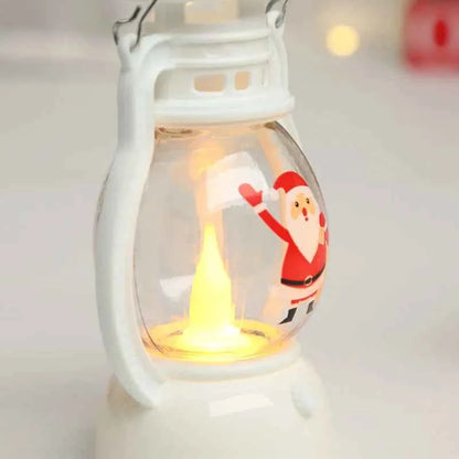 Portable LED Christmas Santa Snowman Lanterns - Indoor Holiday Decor Lights
