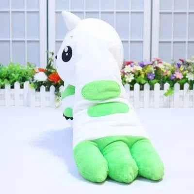 Kawaii Lopmon X Digimon Plush Toy - Soft Stuffed Digital Monster Collectible Gift, Black and White, 45cm