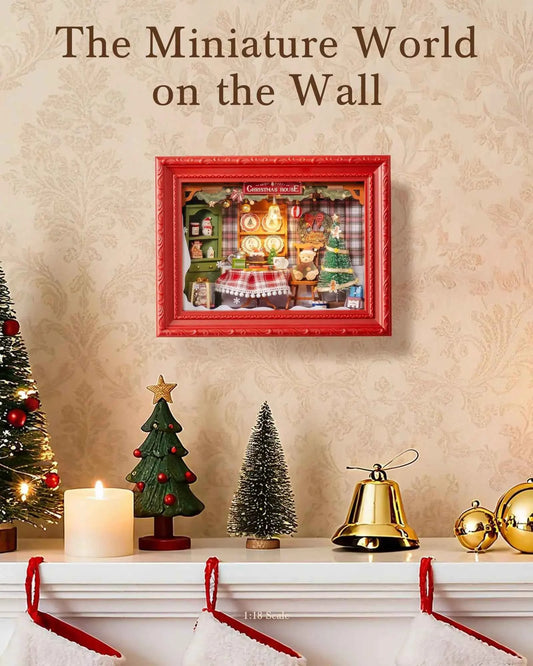 Rolife Christmas Eve Party 3D LED Wooden Puzzle Kit (8.6 in) - Festive Diorama Gift