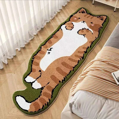 Cartoon Cat Rug - Warm Fuzzy Floor Mat Living Room Bedroom Style 2