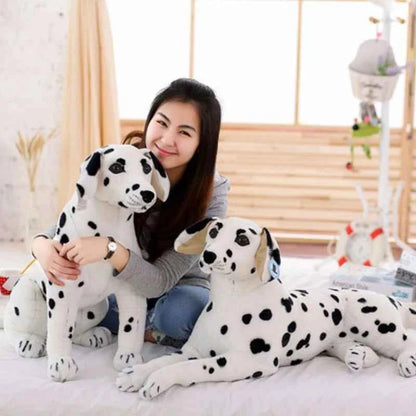 Giant Realistic Dalmatian Dog Plush Toy – 35.4" Simulation Puppy Body Pillow