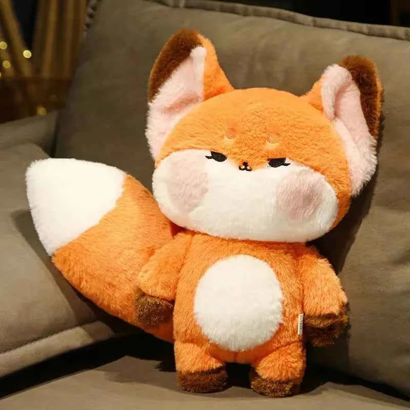 Cute Big Tailed Fox Plush Toys Lovely Soft Stuffed Cartoon Animals Dolls Pillow For Birthday Christmas Gift