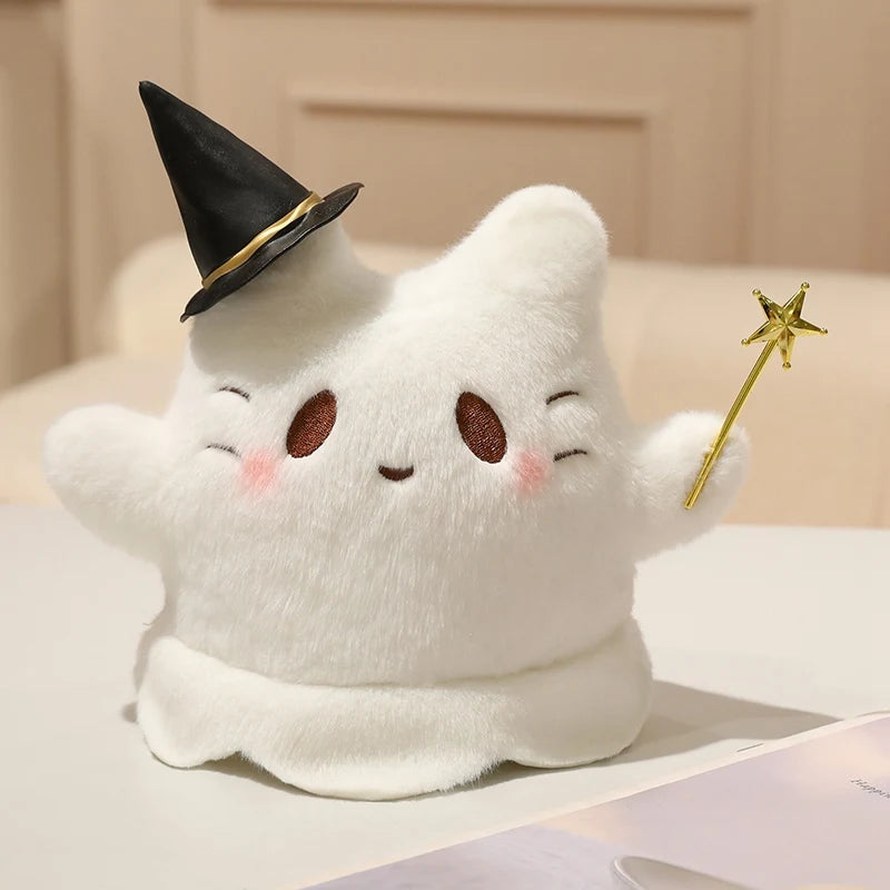 Kawaii Halloween Ghost Cat & Long-Eared Rabbit Plush – 20 cm White B 20 cm (7.9 in)