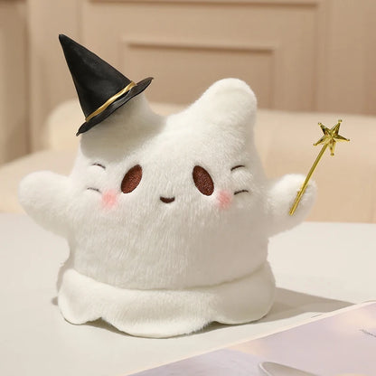 Kawaii Halloween Ghost Cat & Long-Eared Rabbit Plush – 20 cm White B 20 cm (7.9 in)