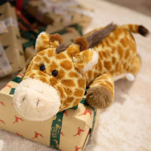 Giant Fluffy Giraffe Plush Toy – Cute Sleeping Giraffe Body Pillow