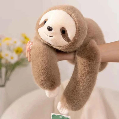 Kawaii Long-Arm Forest Animal Plush – Raccoon, Dinosaur, Sloth, Panda, Koala & Bear