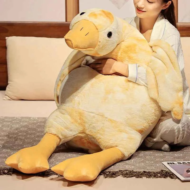 Giant Colorful Goose Plush Pillow – 130cm Long Stuffed Hug Cushion