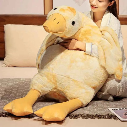 Giant Colorful Goose Plush Pillow – 130cm Long Stuffed Hug Cushion