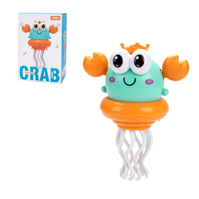 Kawaii Electronic Dancing Squid Toy – LED Light & Music Interactive Robot Lantern (7 Colors) B Blue