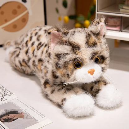 Lifelike Cat Plush Toy – Premium Fluffy Kitten Stuffed Animal (8 Styles) Khaki Spot