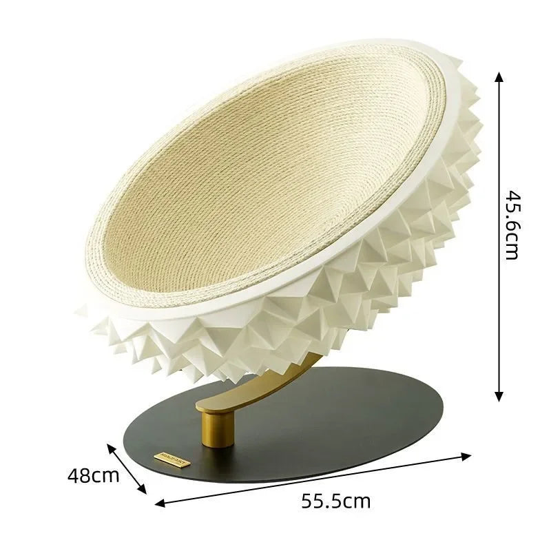 Durian Shell Hemp Rope Cat Nest Wear-resistant Sisal Cat Scratching Board Semi-enclosed Sleeping Pet Bed Cat Tickle Toys
