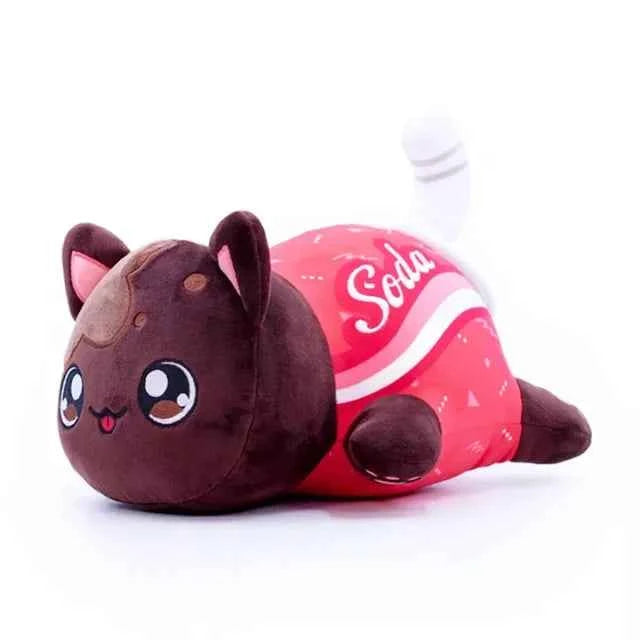 25CM Meows Aphmau Plush Doll Coke French Fries Burgers Bread Sandes Food Cat Plushie Sleeping Pillow Children's Christmas Gifts