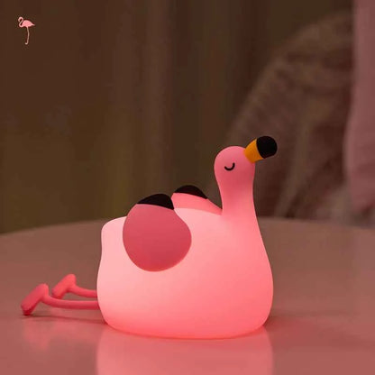 Kawaii Animal Silicone Night Light - Rechargable Fox/Duck/Frog Touch Sensor Lamp