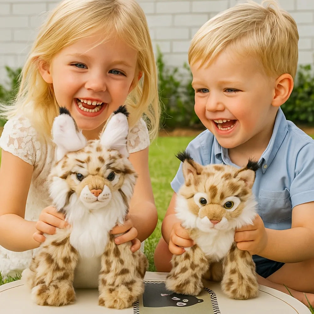 Realistic Lynx Plush Toy – Soft Bobcat Stuffed Animal