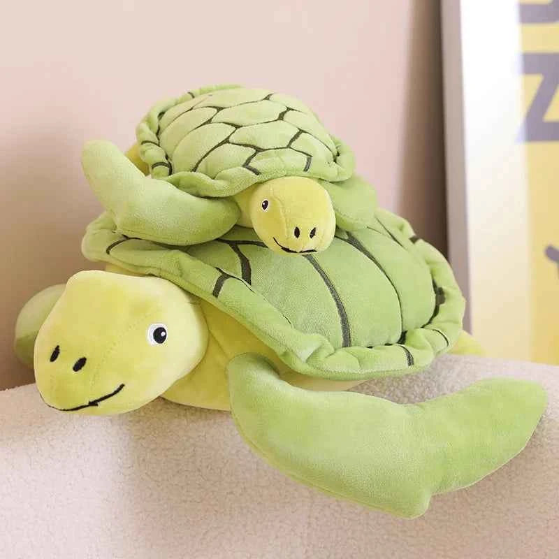 Kawaii Sea Turtle Plush Pillow – Soft Stuffed Tortoise Cushion (30–80cm)