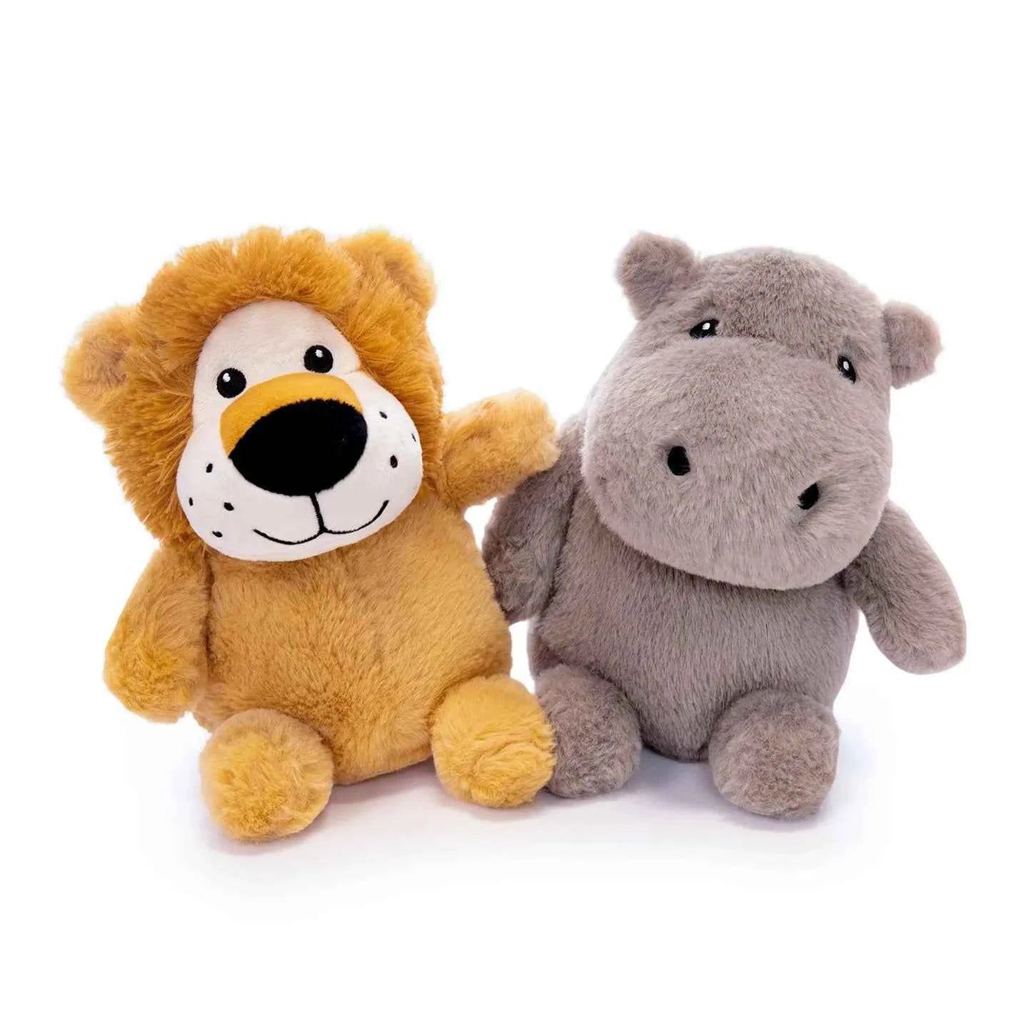 26CM Cute Elephant Hippo Lion Plush Toys Soft Stuffed Cartoon Animal Doll Cute Fat Forest Doll For Birthday Gifts