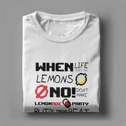 Funny The Binding Of Isaac T Shirts for  Men T Shirts When Life Gives You Lemons  Tee Shirts