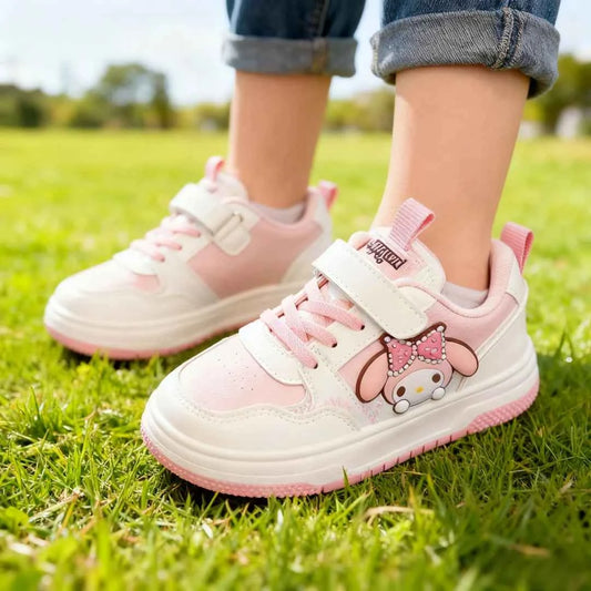 Kids'Casual Shoes Sneakers Cartoon PU Leather Spring Autumn Sports Shoes For Children Anti-slip Pink Pruple Shoes Size 22-36