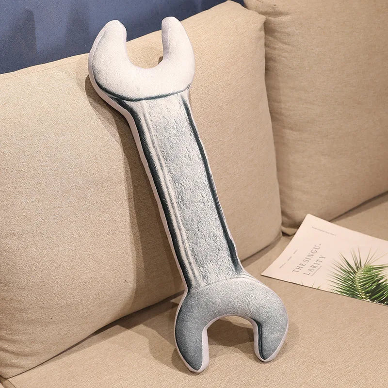 Giant Wrench Plush Pillow - Funny Oversized Tool Stuffed Cushion Home Sofa Decor and Gag Gift, 70cm A 70cm (27.6")