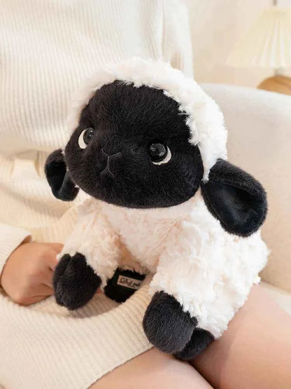 Fluffy Cute Sheep Doll Stuffed Toy Gift Black and white sheep Little Sheep Room Decoration