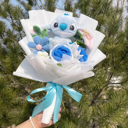 Super Soft Anime Stitch Plush Bouquet (11.0-13.8 in) - Stuffed Doll Gift