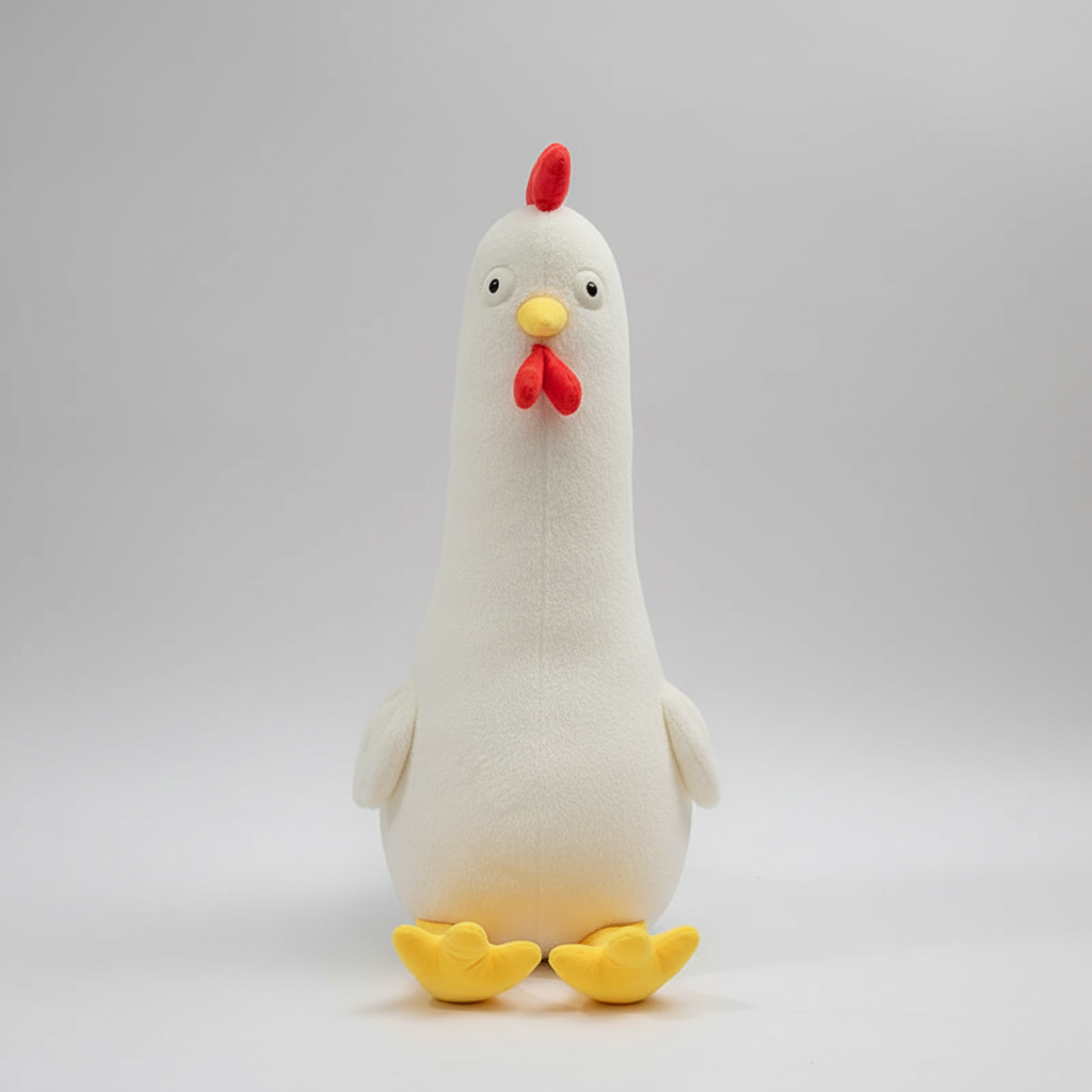 Giant Yellow Chicken Plush Pillow – Soft Stuffed Animal Cushion (60–140 cm)