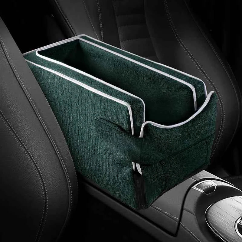 Car Center Console Pet Bed Mat Fiber Pet Safety Seat Cat & green