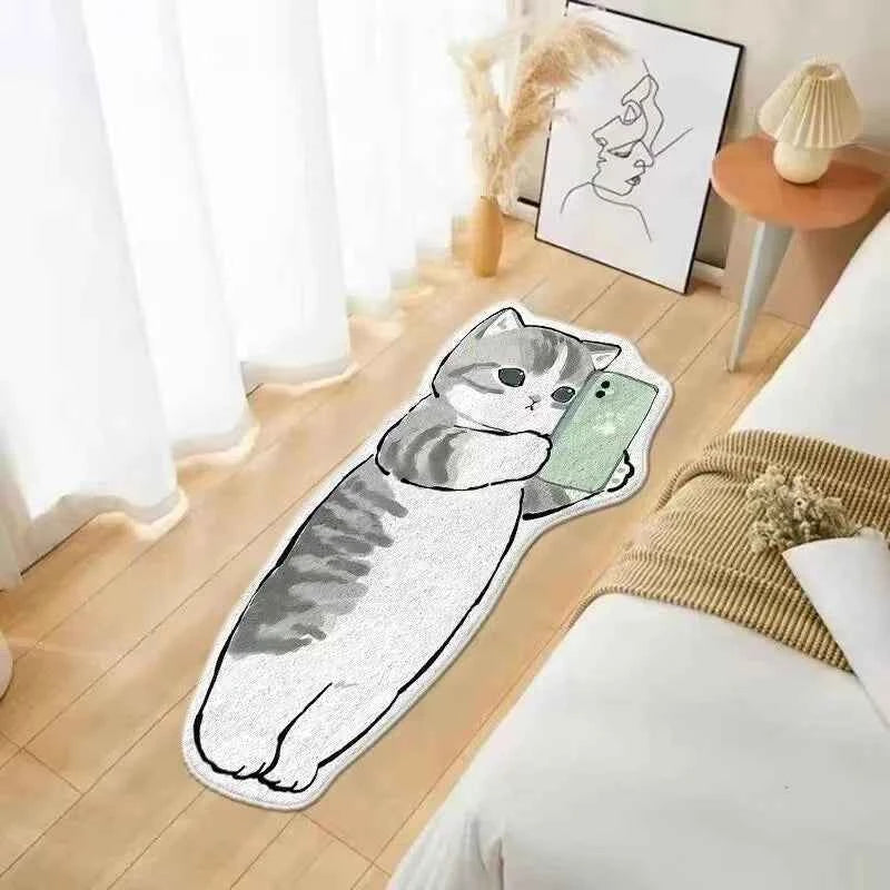 Cartoon Cat Carpet Plush Warm Bedside Blanket Cute Girlish JFYR lint-free 14