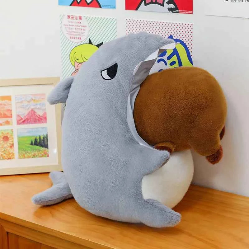 Cute Crocodile Shark Capybara Peripheral Plush Doll Capibara Plush Doll Giant Kawaii Stuffed Animal Doll Kids Birthday Gift Toys
