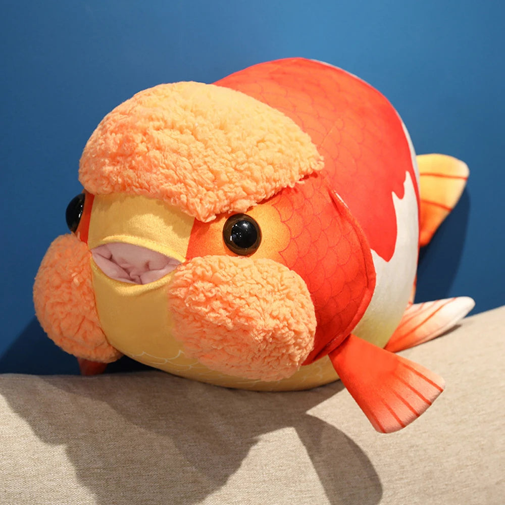 Ranchu Goldfish Plush Pillow – 18.9" (48cm) Fish Cushion Plushie