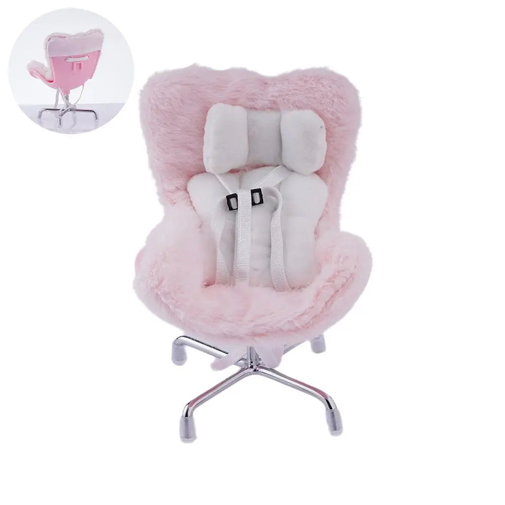 Kawaii Labubu Doll Safety Seat (4.25 in) - Cute Car Decoration & Ob11 Ornament Gift