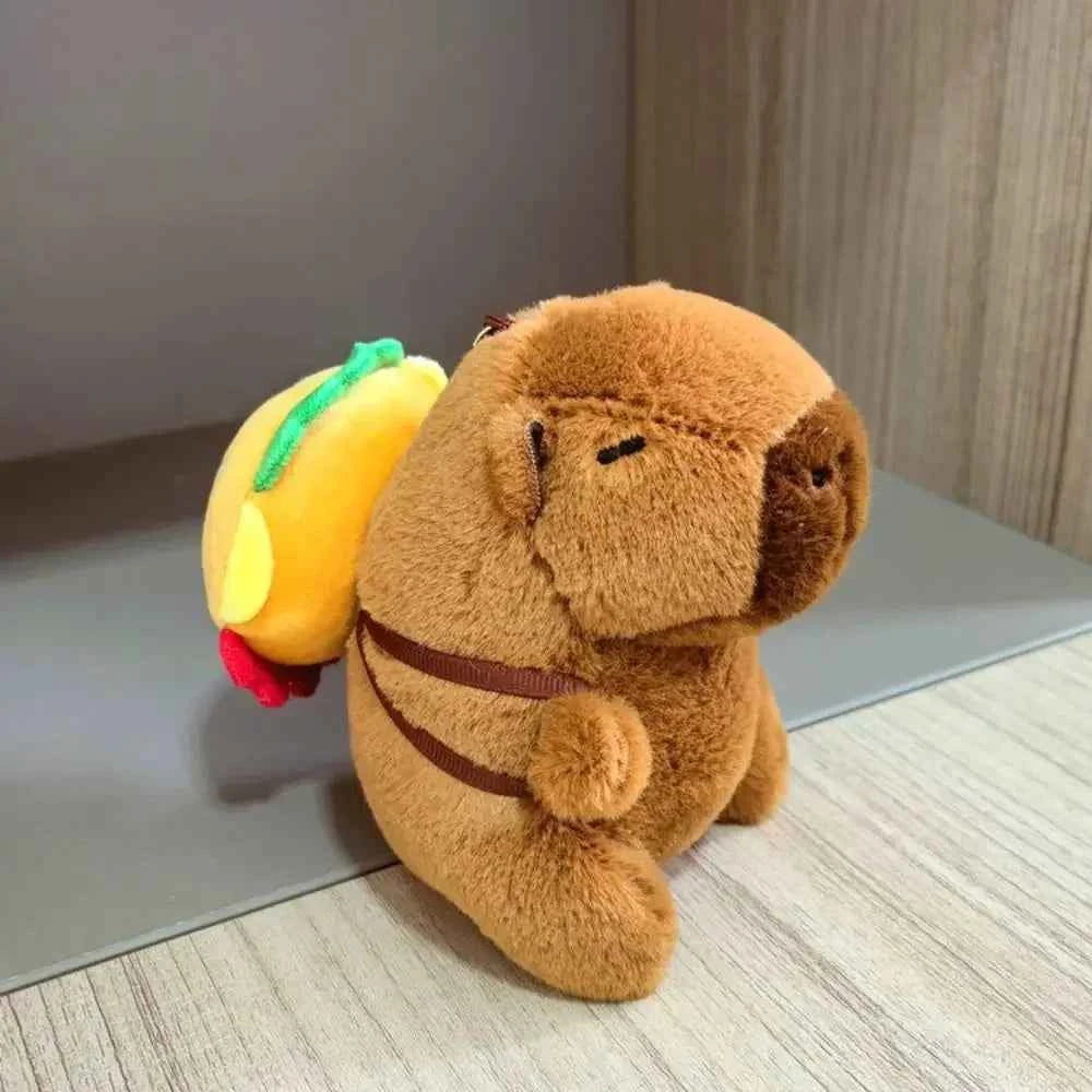 Cute 12cm Capybara Plush Toy: Hoodie, Wings & Keychain/Pendant Gift