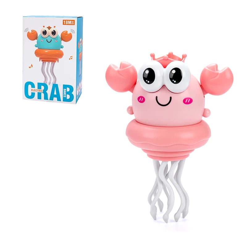 Kawaii Electronic Dancing Squid Toy – LED Light & Music Interactive Robot Lantern (7 Colors) B Pink