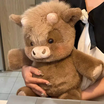 Kawaii Farm Animal Plush Toy – Highland Cow Pig & Sheep Plush 10
