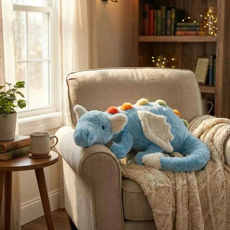 Sky Dragon Plush Toy – Cute Soft Dragon Stuffed Animal Pillow