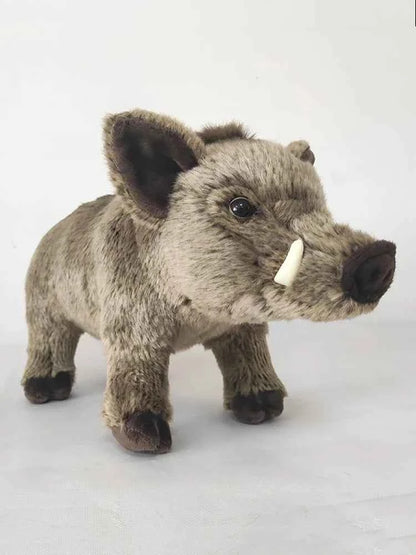 Lifelike African Wild Boar Plush Toy (14 in) - Frightening Pig Stuffed Animal Doll Gift
