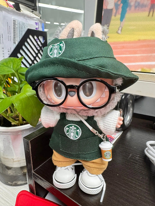 Labubu Doll Clothes (5.9-6.7 in) - BJD V1 V2 V3 Coffee Suit Clothing Accessory