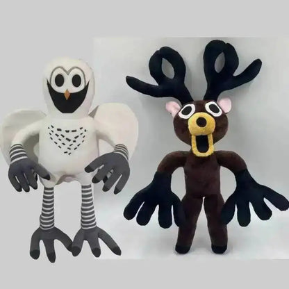 Forest Animal Plush Toy – Elk Deer & Owl Stuffed Doll 2pcs02