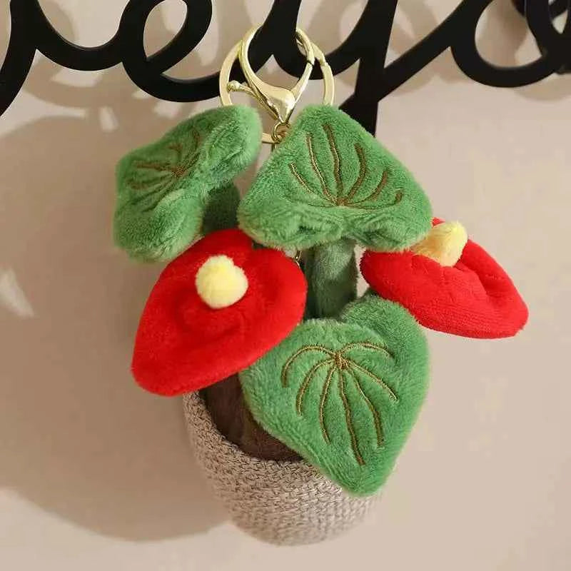 10/35cm New Simulated Flower Backpack Pendant Doll Stuffed Plush Toy Cartoon Anime Cute Pillow Gift for Girlfriend Fun Doll