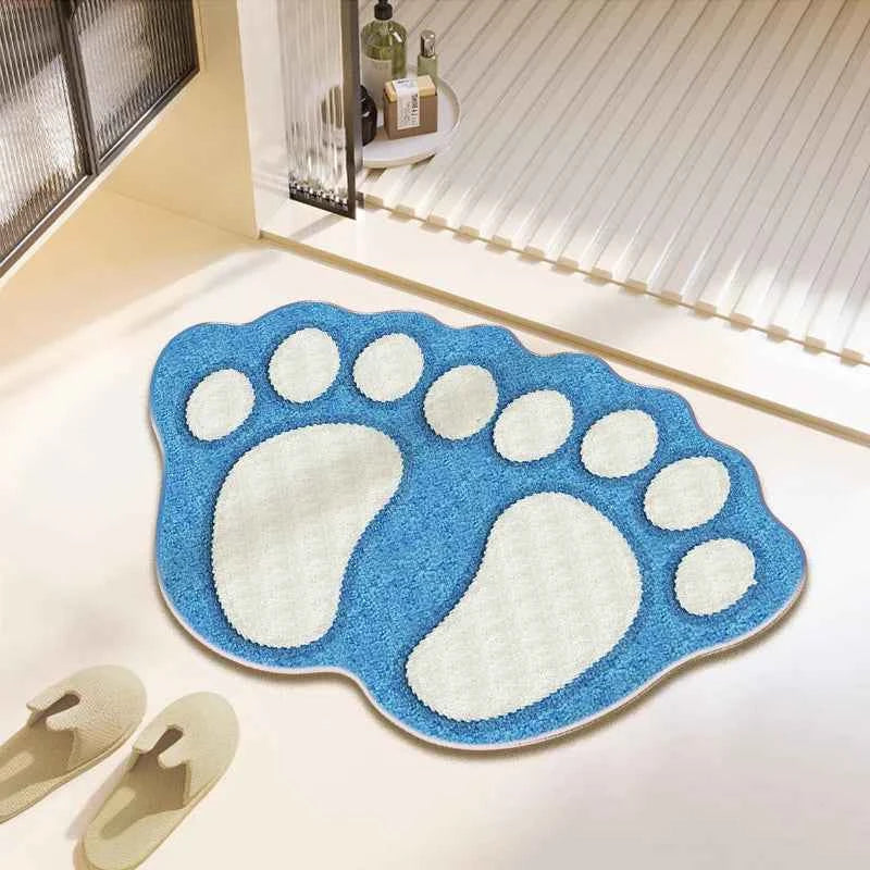 Cute Bear Claw Bathroom Carpet Absorbent Non Slip Foot Mat FLR-10