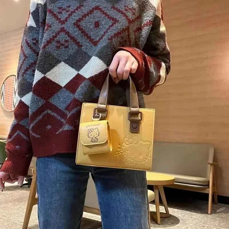 Hello Kitty Anime Crossbody Bag - Kawaii Shoulder Handbag Premium Texture