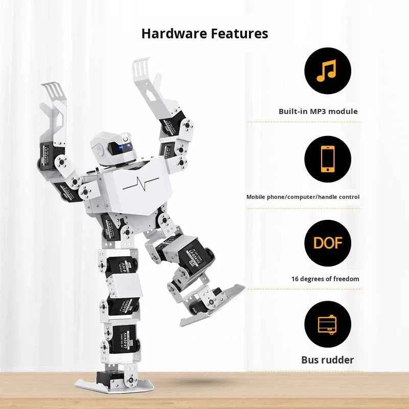 H5S Humanoid Dance Robot – 16-Servo Bipedal Bionic Robot with 40+ Dance Moves & Educational Programming