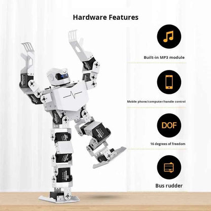 H5S Humanoid Dance Robot – 16-Servo Bipedal Bionic Robot with 40+ Dance Moves & Educational Programming